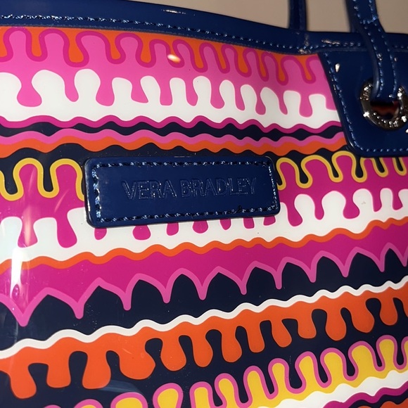 Vera Bradley large see through-ish tote 14x19 in very nice condition - Picture 2 of 9
